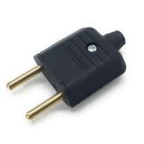 Plug para tomada Margirius Macho 2 pinos 10A Desmontavel preto prensa cabo - Elitenet