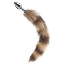 Plug Pequeno Cromado Butt Cat com Cauda Raposa 30cm Em Pelúcia A Sos
