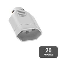 Plug Pino Femea Ilumi 3 Pinos 20 Amperes Branco