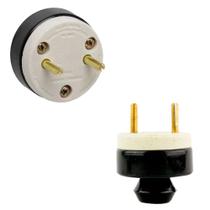 Plug Pino macho Industrial Polarizada 2x20a Porcelana Foxlux Plug Pino macho Industrial Polarizada 2x20a Porcelana Foxlux