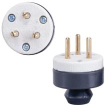 Plug Pino macho Industrial Polarizada 3x30a Porcelana Foxlux Plug Pino macho Industrial Polarizada 3x30a Porcelana Foxlux