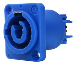 Plug Powercon Fêmea In Linha Painel Quadrado 3 Vias Azul Mxt - Azul Plug Powercon Fêmea In Linha Painel Quadrado 3 Vias Azul Mxt - Azul