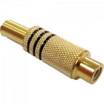Plug RCA Fêmea Metal Gold JCRC0002 Dourado Storm - DEZ / 10