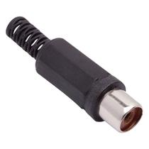 Plug RCA JACK Plastico Niquel Preto Plug RCA JACK Plastico Niquel Preto