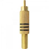 Plug RCA Macho 6/7mm Com Mola 3FXA Tarja Preta Genérico Storm - DEZ / 10 Plug RCA Macho 6/7mm Com Mola 3FXA Tarja Preta Genérico Storm - DEZ / 10