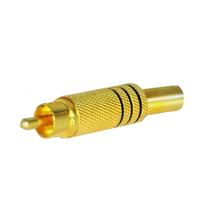 Plug RCA Macho 6mm Dourado