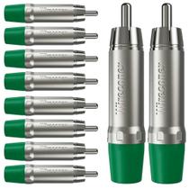 Plug Rca Macho Nickel Plt Wc 1212 Ml Gr Ni Verde Wireconex