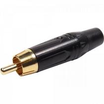 Plug RCA Metal Com Parte Inferior Preto PGRC0023 Storm - PCT / 10 F002