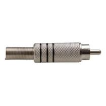 Plug rca metal preto