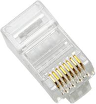 Plug RJ45 Fasgold - Cartela com 10 Peças - Categoria 5e Plug RJ45 Fasgold - Cartela com 10 Peças - Categoria 5e
