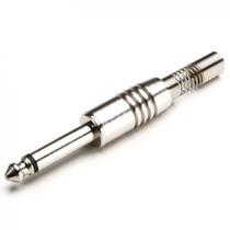 Plug Santo Angelo P10 Ninja Estereo com Mola Niquel Plug Santo Angelo P10 Ninja Estereo com Mola Niquel