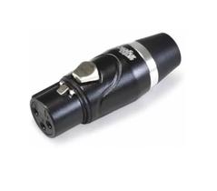 Plug santo angelo sas3 pro xlr linha 3 polos femea preto curto Plug santo angelo sas3 pro xlr linha 3 polos femea preto curto
