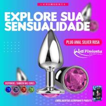 Plug silver com pedra brilhante cromado sexshop - la pimienta Plug silver com pedra brilhante cromado sexshop - la pimienta