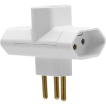Plug T 3 Saida 3P 10A - Cinza