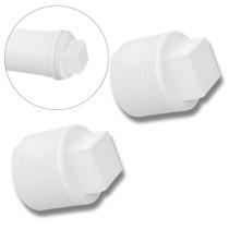 Plug Tampão 3/4 Polegada Roscável Em Pvc Branco 02 Un Plug Tampão 3/4 Polegada Roscável Em Pvc Branco 02 Un
