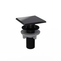 Plug Tapa Furo Preto Acabamento Quadrado Torneira Balcão Parede Bidê Blukit 50mm
