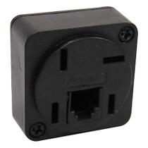 Plug Telef.tomada Modular 2VIAS Preto