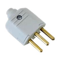 Plug Tomada Macho 10A 2p+t Cinza 1043 - Perlex Plug Tomada Macho 10A 2p+t Cinza 1043 - Perlex