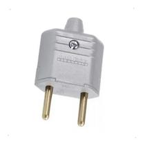 Plug Tomada Macho 2 Pinos Prensa Cabos Cinza Margirius 10a