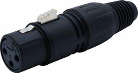 Plug Xlr Canon Fêmea Robusto Para 3 Pinos Linha Profissional