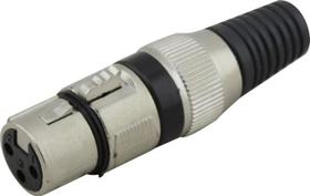 Plug Xlr Canon Fêmea Sem Prensa Para 3 Pinos Profissional Nf