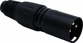 Plug Xlr Canon Macho Preto 3 Pinos Profissional Robusto Csr