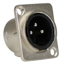Plug Xlr Conector Macho Painel Metal Santo Angelo Sa2x