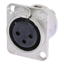 Plug XLR Fêmea 3 Pinos Neutrik Painel Áudio Profissional Conexão Segura Plug XLR Fêmea 3 Pinos Neutrik Painel Áudio Profissional Conexão Segura