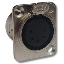 Plug Xlr Fêmea Painel 5 Pinos Metal Abs Hx094 Hjh
