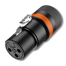 Plug XLR Fêmea Roxtone Rotativo Low Profile para Rack LX3F Plug XLR Fêmea Roxtone Rotativo Low Profile para Rack LX3F