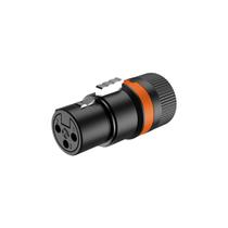 Plug Xlr Fêmea Roxtone Rotativo Low Profile Para Rack Lx3F