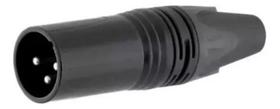 Plug Xlr Macho Metal Profissional Preto Mxt C30mn3b