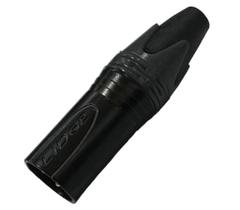 Plug xlr macho - preto ( cannon macho )