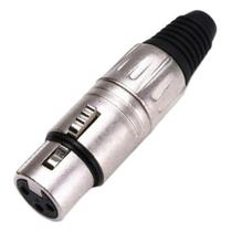 Plug XLR Santo Angelo Canon Femea Niquel L3FNN01 Plug XLR Santo Angelo Canon Femea Niquel L3FNN01