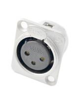 Plug Xlr Santo Angelo Painel Fêmea Níquel Plug Xlr Santo Angelo Painel Fêmea Níquel