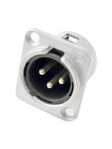 Plug Xlr Santo Angelo Painel Macho Níquel Plug Xlr Santo Angelo Painel Macho Níquel