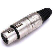 Plug Xlr Sas 3 Pinos Linha Fêmea Niquelado L3FNN01 Plug Xlr Sas 3 Pinos Linha Fêmea Niquelado L3FNN01