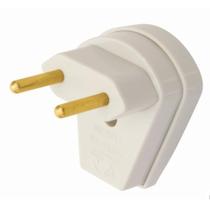 Plugue 2P 10A 250 Volts Cinza Sobrepor - 1453 - FAME