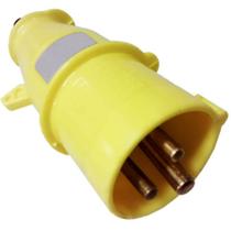 Plugue 2P+T 16A 110/130V 4H Amarelo - S-3074 - STECK