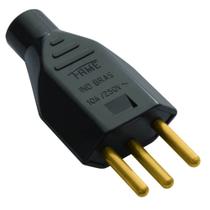 Plugue 2P+T 180g Macho 10A Preto - 2142 - FAME