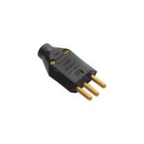 Plugue 2p+t - 20a/250v Junção Macho - Preto Sobrepor Fame Plugue 2p+t - 20a/250v Junção Macho - Preto Sobrepor Fame