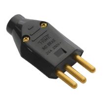 Plugue 2P+T Sobrepor Junção Macho Fame 20A/250V~ Preto