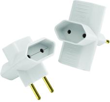 Plugue 3 Saídas Cinza 2 Pólos 10a Maciços Radial 1501.118