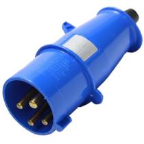 Plugue 3P+T 16A 200/250V 9H Azul - N-4079 - STECK Plugue 3P+T 16A 200/250V 9H Azul - N-4079 - STECK