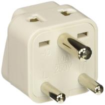Plugue adaptador Ckitze BA10-2PK 2 em 1 dos EUA para a Índia, tipo D, pacote com 2