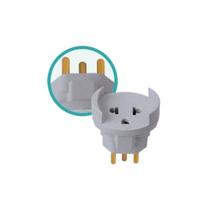 Plugue adaptador universal 2 polos+t-10a-mec tronic