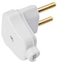 Plugue Angular 2P 10A 250 Volts Branco - 57402106 - TRAMONTINA