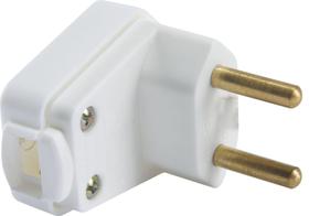 Plugue Angular 2P 250 V 10 A Tramontina Branco Plugue Angular 2P 250 V 10 A Tramontina Branco