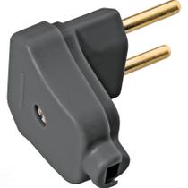 Plugue Angular 2P 250 V 10 A Tramontina Preto Plugue Angular 2P 250 V 10 A Tramontina Preto