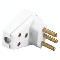 Plugue Angular 2P+T 10 A 250 V Tramontina Branco
